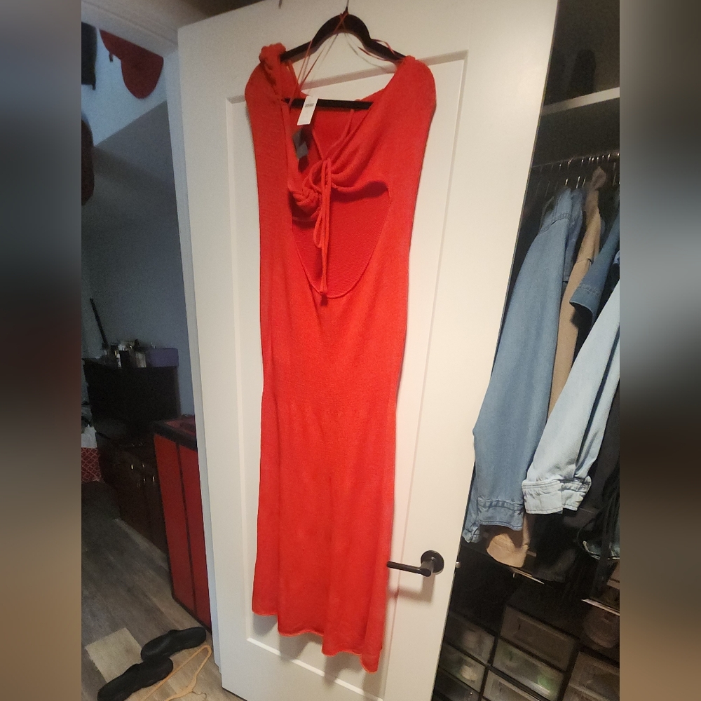 Terry Cloth Red Gown